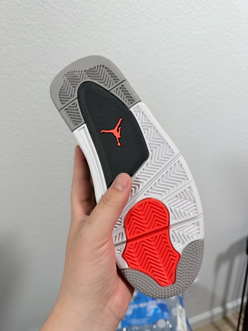 Nike  Air Jordan 4 Retro Men’s Shoes - Grey/Black/Infrared - Picture 3 of 7